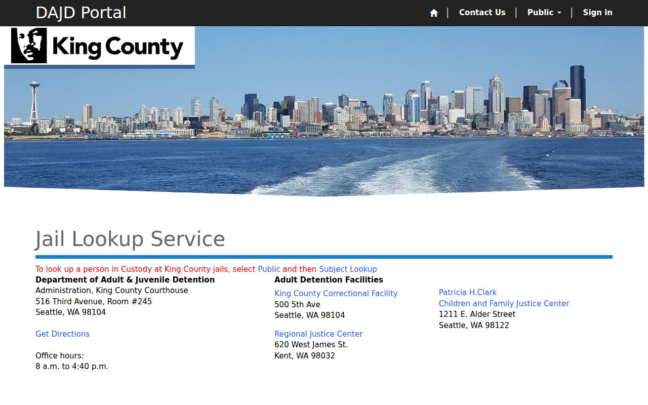 Federal Way people search using King County custody lookup